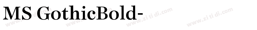 MS GothicBold字体转换